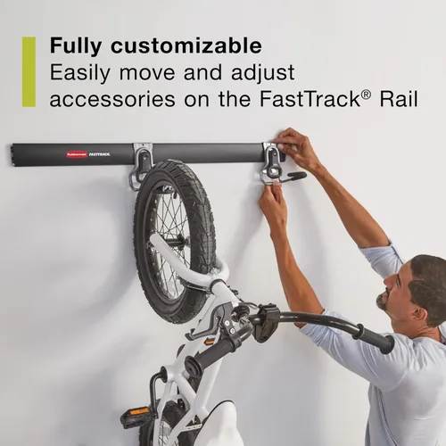 Miniatura 5 de Rubbermaid - Kit FastTrack de almacenamiento para colgar herramientas, organización de garaje, soporte de pared para herramientas de jardín y césped