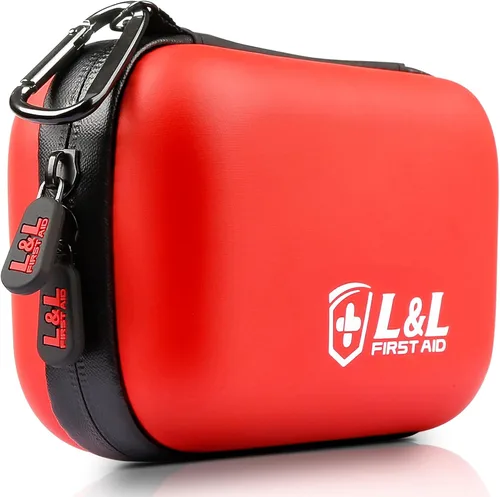 Kit de emergencia de 120 piezas de equipo de supervivencia para automóvil de viaje, kit de primeros auxilios, mini kits de primeros auxilios de Rojo