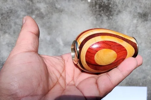 Miniatura 4 de Caleidoscopio de madera con forma de huevo, multicolor, estándar