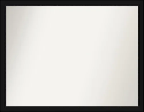Miniatura 287 de Amanti Art Espejo de baño negro para sobre fregadero, 22 x 22 pulgadas, espejo de tocador cuadrado estrecho negro Avon, marco de madera casual