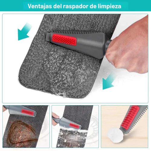 Miniatura 6 de Trapeador en aerosol para limpieza de suelos con 3 almohadillas lavables, mopa de microfibra húmeda y seca con botella recargable de 27.1 fl oz