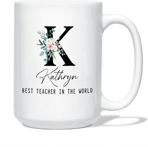 Taza para el mejor maestro del mundo, regalo personalizado para profesor con nombre, taza de café para el mejor maestro, regalo personalizado para