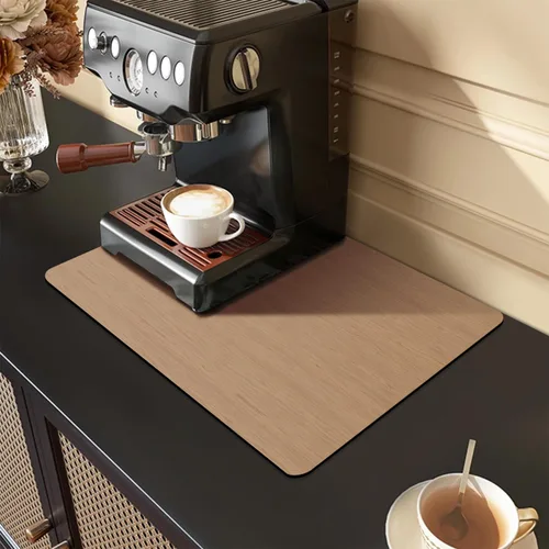 Miniatura 12 de Alfombrilla de bar de Golener, alfombrilla absorbente para derrames de cafetera, tapete protector de mostrador debajo de la máquina de espresso