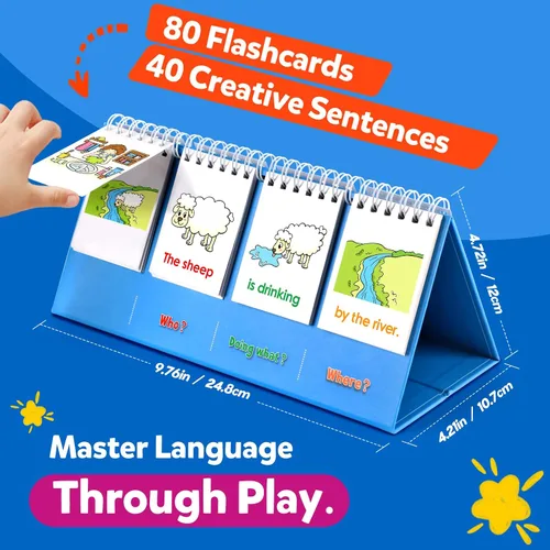 Miniatura 3 de Aizweb Construcción de oraciones para niños, terapia del habla, aprender a leer para preescolar jardín de infantes 1er 2do grado imprescindible