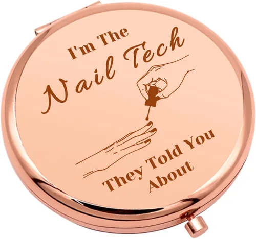 Regalos de manicurista de uñas, regalos tecnológicos para mujeres, espejo de maquillaje compacto, regalo para artistas, regalo de esteticista,