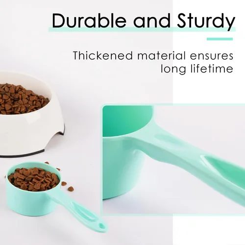Miniatura 7 de Super Design Cuchara de comida para perros de 1/2 taza para contenedor, cuchara medidora de melamina para perros, gatos, pájaros y conejos, cuchara