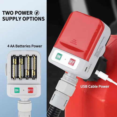 Miniatura 3 de Bomba de transferencia de combustible (3.2 GPM) con sensor de parada automática, manguera de 51 pulgadas de transferencia automática de bomba de gas