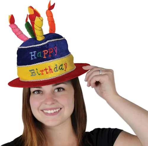 Miniatura 2 de Beistle Gorro de peluche para pastel de feliz cumpleaños