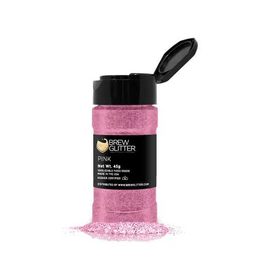Miniatura 102 de Brillo de cerveza rosa comestible para bebidas, cócteles, cerveza, purpurina y bebidas Certificado Kosher y Halal 100% comestible y de grado