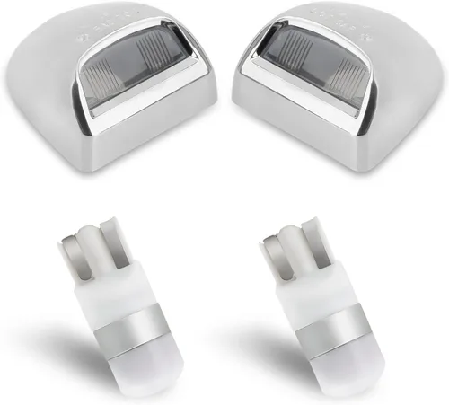 Miniatura 9 de Bestview Carcasa LED para placa de matrícula negra, conjunto de lámpara de etiqueta de repuesto compatible con Chevy Silverado GMC Sierra Avalanche
