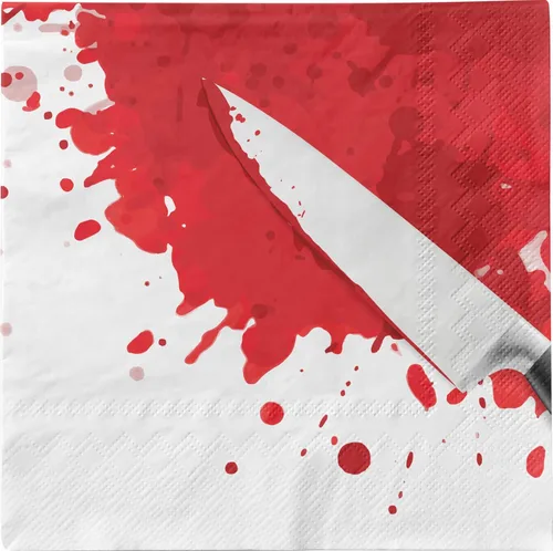 Miniatura 4 de Bloody Halloween Vajilla Pack: Juego de platos de papel, servilletas y tazas desechables para 20 Sangriento Halloween