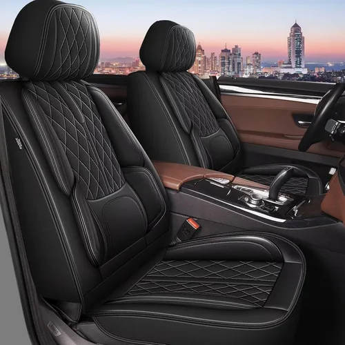 Miniatura 14 de YORKNEIC Fundas de asiento delantero de automóvil para BMW X1 para 2013-2022: fundas de asiento delantero de automóvil de cuero transpirable