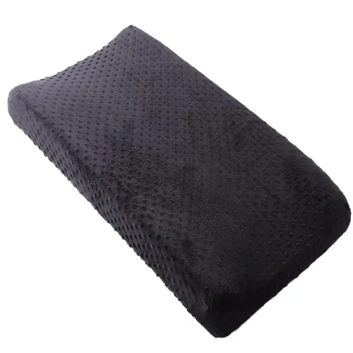 Miniatura 2 de Funda para cambiador, súper suave, con lunares minky, agradable a la piel, transpirable, lavable, para cambiador, para bebé, niño y niña (negro)