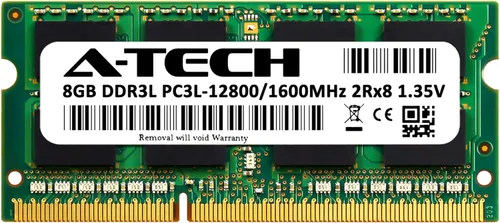 Miniatura 2 de A-Tech Reemplazo de 8 GB de RAM para Elpida EBJ81UG8EFU5-GNL-F DDR3/DDR3L 1600 MHz PC3L-12800 2Rx8 1.35V SODIMM 204 pines módulo de memoria