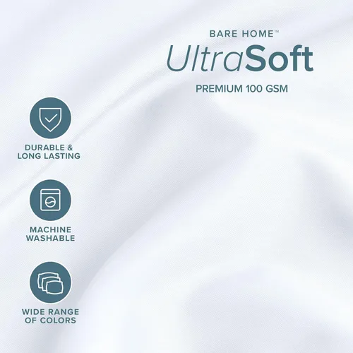 Miniatura 3 de Bare Home Juego de sábanas Full - Microfibra ultrasuave de lujo 1800 para cama Full - Doble cepillado - Bolsillos profundos - Ajuste fácil - Juego