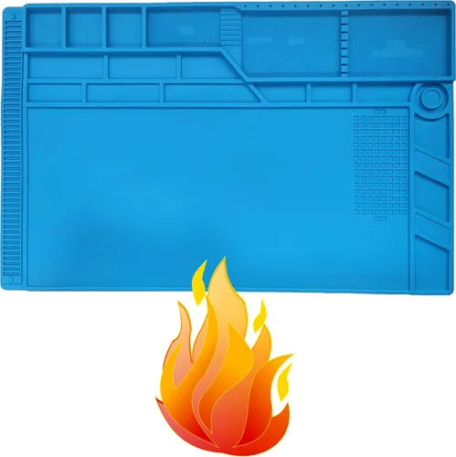 Miniatura 7 de WWZMDiB Alfombrilla de soldadura de silicona resistente al calor 932°F (S-130【30 x 20cm / 11.8 x 7.9”】)