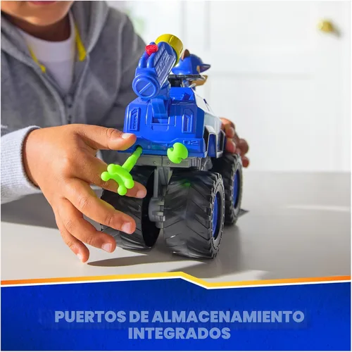 Miniatura 5 de Paw Patrol: Rescue Wheels Chase's Cruiser, camión de juguete con lanzador de proyectiles y figura de acción coleccionable, juguetes para niños