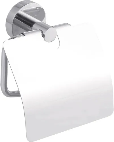 Miniatura 17 de tesa SMOOZ - Portarrollos de papel higiénico de metal cromado sin tapa para baños e inodoros de invitados, incluye solución de pegamento extraíble