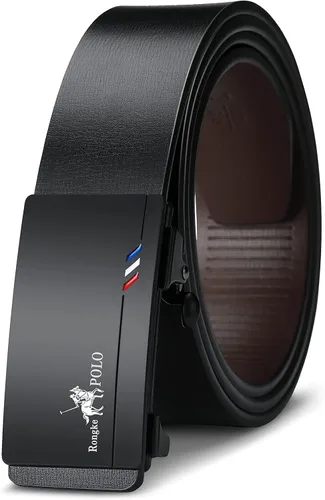 Oyifan Cinturón negro para hombre, cinturón de diseñador de cuero genuino para hombre, cinturón de moda para hombre, cinturón casual para hombre