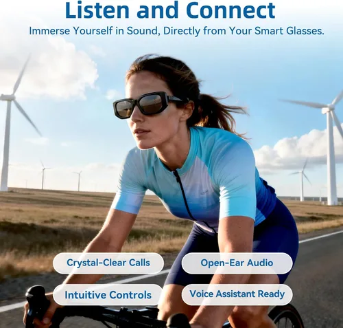 Miniatura 2 de Lentes inteligentes AI para hombres y mujeres, impulsados por ChatGPT, traducción de más de 137 idiomas y asistente de voz, asistente de reunión