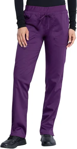 Workwear Revolution WW105 Pantalones quirúrgicos tipo cargo para mujer, ropa quirúrgica de material suave y elástico, con cordón ajustable