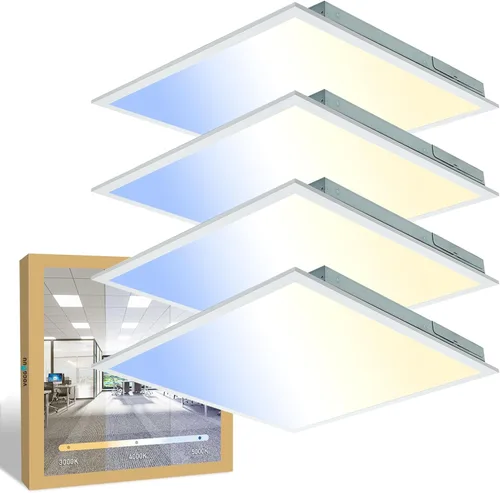 Miniatura 7 de Luz de panel plano LED de 1 x 4, 5000 K, 4000 K, 3000 K, 1 x 4, lámpara de techo LED Troffer Drop, 0-10 V regulable, 100-277 V, certificación ETL