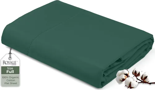 Miniatura 131 de Royale Linens Sábana encimera de tamaño individual XL 100% Algodón Orgánico – Super suave – Sábanas superiores de percal – Sábana encimera
