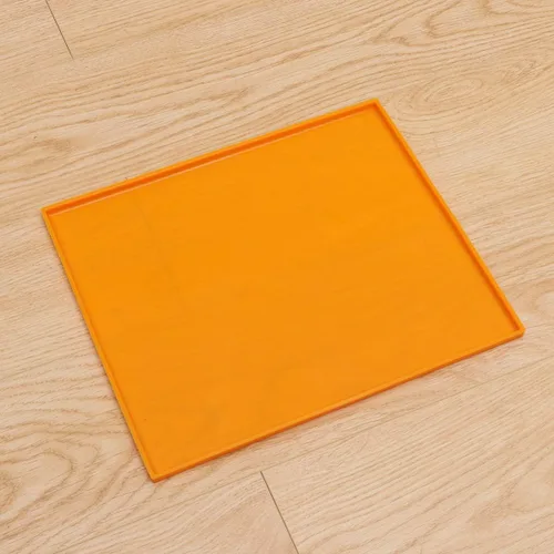 Miniatura 7 de Tapete de alimentación de alimentos para perros y gatos, tapete de silicona impermeable para cuenco de mascotas, tapete antideslizante con borde
