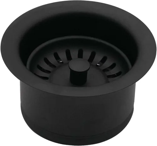 Westbrass D2082S-62 Brida y colador de eliminación de residuos extraprofundos, negro mate Mate negro