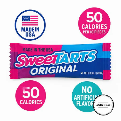 Miniatura 6 de CandyKrave Sweet Original Tarts - Caramelos masticables – Paquete a granel de 1 libra – Combinación clásica de sabor dulce y picante – Perfecto