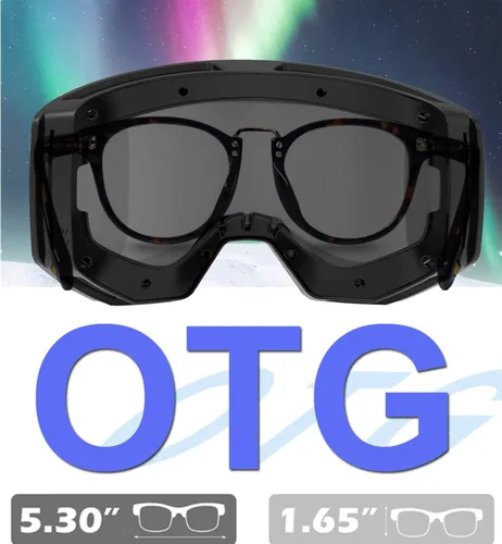 Miniatura 7 de EXP VISION Gafas de esquí/snowboard para hombres y mujeres, gafas de nieve OTG antiniebla con protección UV Marco azul rojo