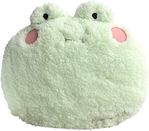 Almohada de felpa de rana, adorable animal de peluche de rana (15 * 14 pulgadas), decoración de cojín para el hogar, almohada para abrazar de felpa,