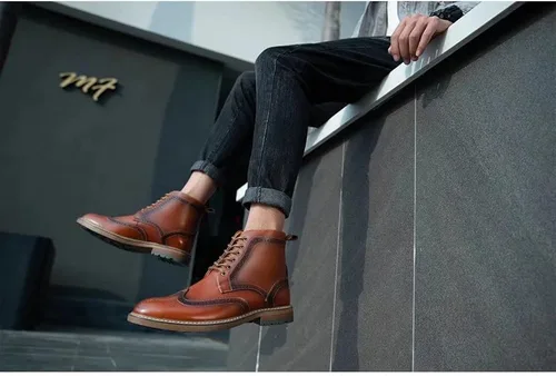 Miniatura 7 de Botas Chelsea para hombre, elegantes y cómodas, de cuero, con cremallera