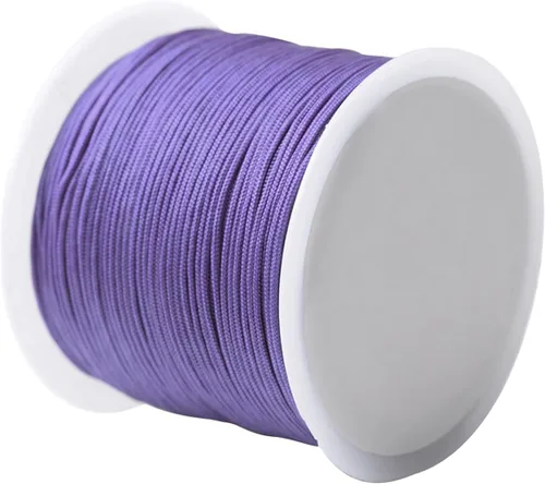 Miniatura 15 de Cordón de nailon para cuentas de 164.0 ft x 0.031 in, hilo de raso satinado de nailon trenzado para manualidades de macramé Mezcla de amarillo 1
