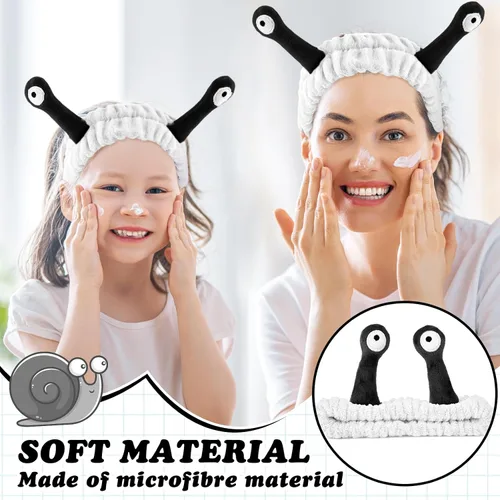 Miniatura 4 de Sibba Diadema de lavado facial, diademas de caracol, bandas para el cabello de spa, diademas de maquillaje, lindas diademas de forro polar coral