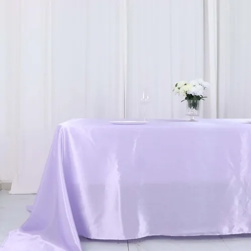 Miniatura 34 de Efavormart - Mantel rectangular de satén, 90 x 132 pulgadas, suave, oblongo, lavable, mantel decorativo de tela sedosa para bodas, fiestas, Plata