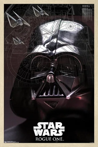 Miniatura 6 de Trends International Star Wars: Rogue One - Póster de pared de Lord Sith, 14.725 x 22.375 pulgadas, versión enmarcada de madera de granero