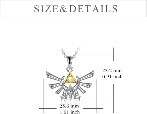 Miniatura 4 de YFN Zelda NecklaceAbalone Shell Zelda Necklace Sterling Silver Anime Jewelry Zelda Jewelry Gifts for Men Women Boys