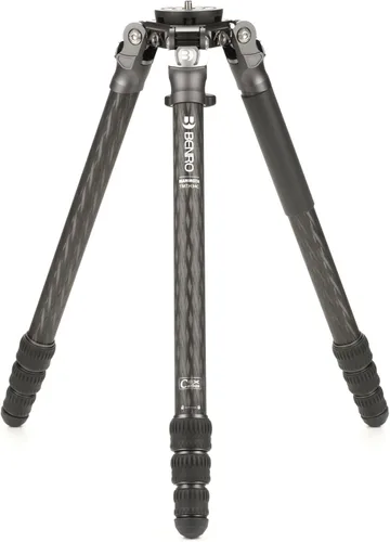 Miniatura 14 de Benro Mammoth - Trípode de fibra de carbono de 4 secciones con cabezal fluido WH15 Wildlife de 2 vías, cuenco resistente de 2.953 in, contrapeso