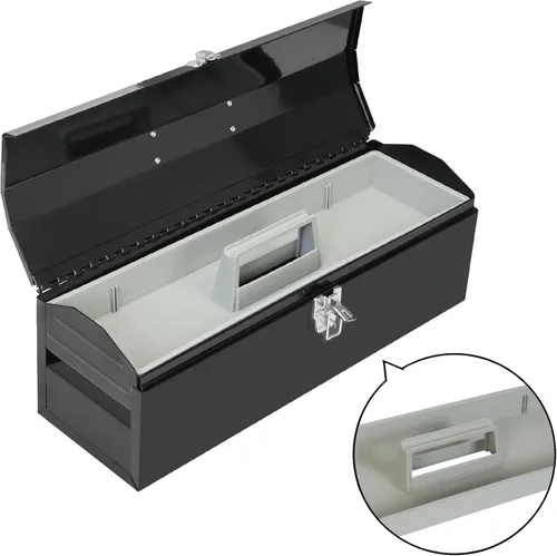 Miniatura 4 de Torin ATB101B-2 Caja de herramientas portátil de acero estilo techo de cadera de 19 pulgadas con cierre de pestillo de metal y bandeja