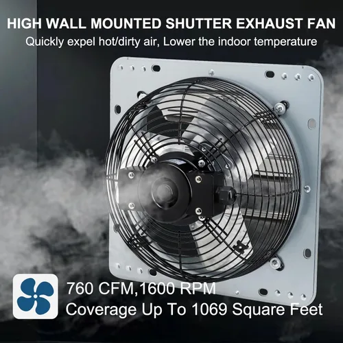 Miniatura 3 de Criditpid Extractor de persiana montado en la pared de 7 pulgadas con interruptor de encendido/apagado, motor de cobre puro de alta velocidad y bajo