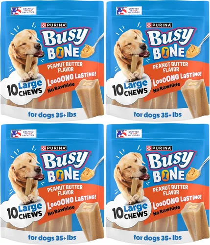 Miniatura 13 de Purina Busy Bone - Golosinas masticables para perros adultos, mantequilla de maní, bolsa de 6