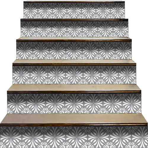 Miniatura 8 de Mi Alma Calcomanías de azulejos en blanco y negro – Calcomanías de azulejos para despegar y pegar, juego de 24 piezas, 5 x 5 pulgadas, calcomanías