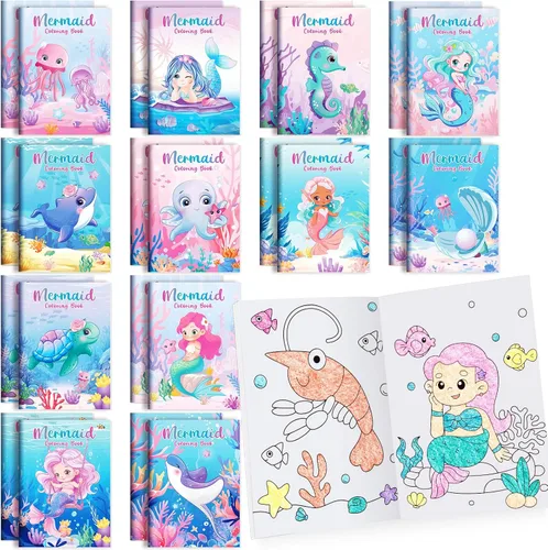 Miniatura 11 de BenLouis 24 piezas de libros para colorear mini de animales de granja, recuerdos de fiesta para niños, pequeños libros de actividades a granel