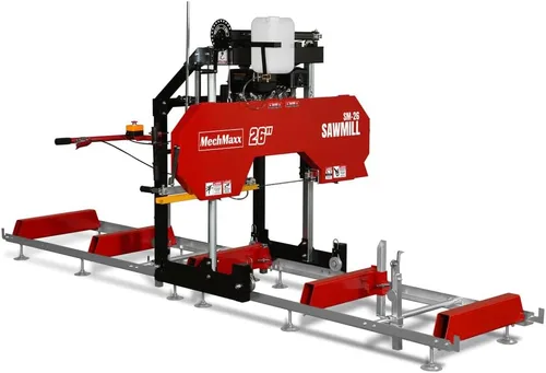 Miniatura 26 de MechMaxx Aserradero portátil de 18'', motor de gasolina DUCAR 212cc 7HP, ancho de tablero de 15'' y grosor de tablero de 7'', longitud de pista