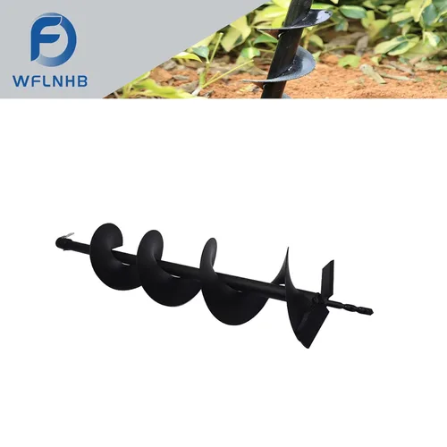 Miniatura 2 de WFLNHB Broca de taladro en espiral de jardín para plantar 6 x 31.5 pulgadas para plantas de jardín, broca de bulbo de flores para excavadora