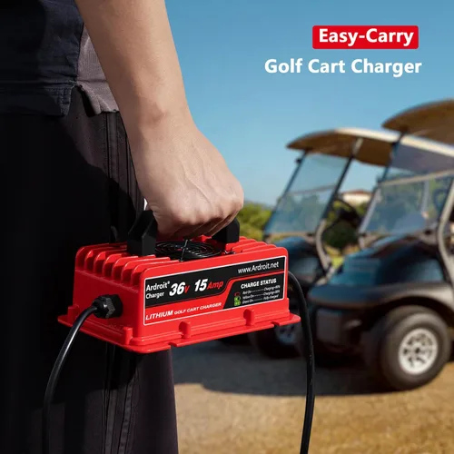 Miniatura 4 de Cargador de batería de litio de 36 V, carga rápida de 43.8 V 15 A para carrito de golf, impermeable IP67, cargador de litio de 36 voltios y 15