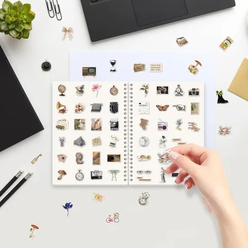 Miniatura 4 de YUATCYA Álbum de almacenamiento de libros de recolección de calcomanías reutilizables, tamaño A5, organizador de calcomanías, cuaderno de colección