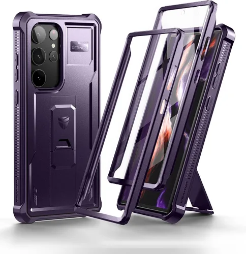 Miniatura 8 de Dexnor Funda de cuerpo completo para Samsung Galaxy S23 Ultra 5G/6.8 pulgadas, marco frontal extra, protección de grado militar, protector