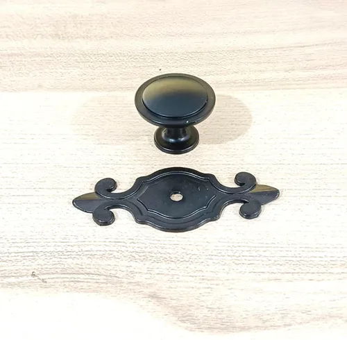 Miniatura 6 de HUAMULAN Paquete de 10 pomos, tiradores vintage para armario de cocina, base de aleación de zinc, manijas de puerta de armario, cajón, base negra